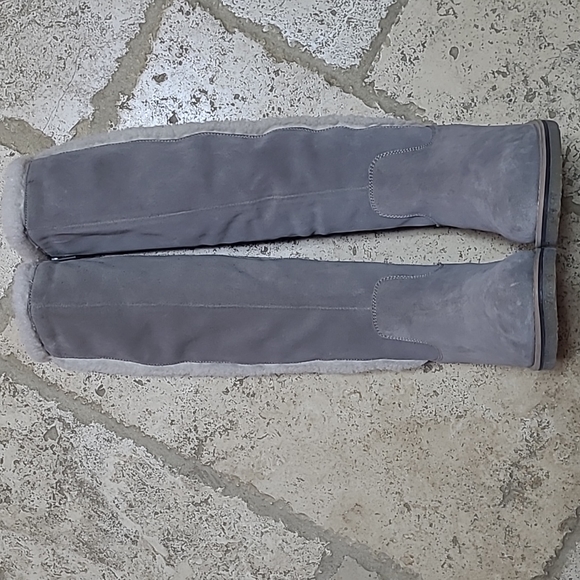 Anthropologie Liendo by Seychelles Gray Suede Tall Boots Size 9 - Picture 5 of 12
